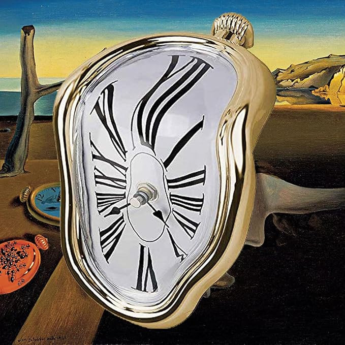 Melting Clock, Salvador Dali Watch Melted Clock for Decorative Home Office Shelf Desk Table Funny... | Amazon (US)