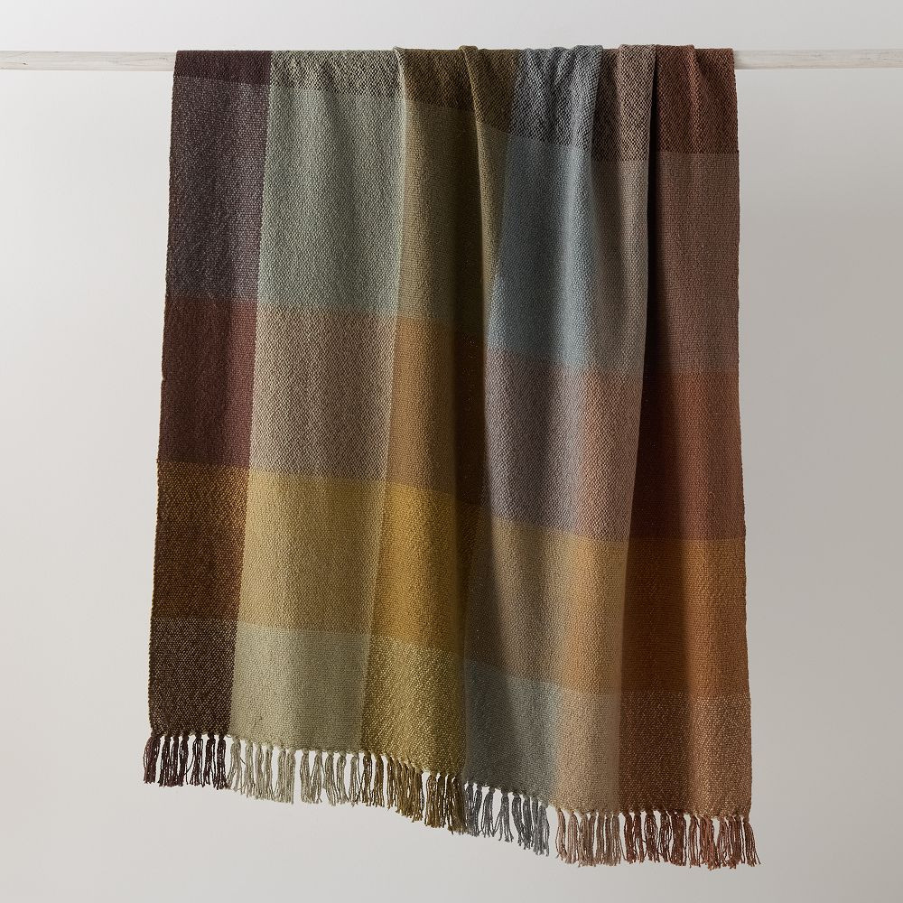Colorblock Plaid Throw