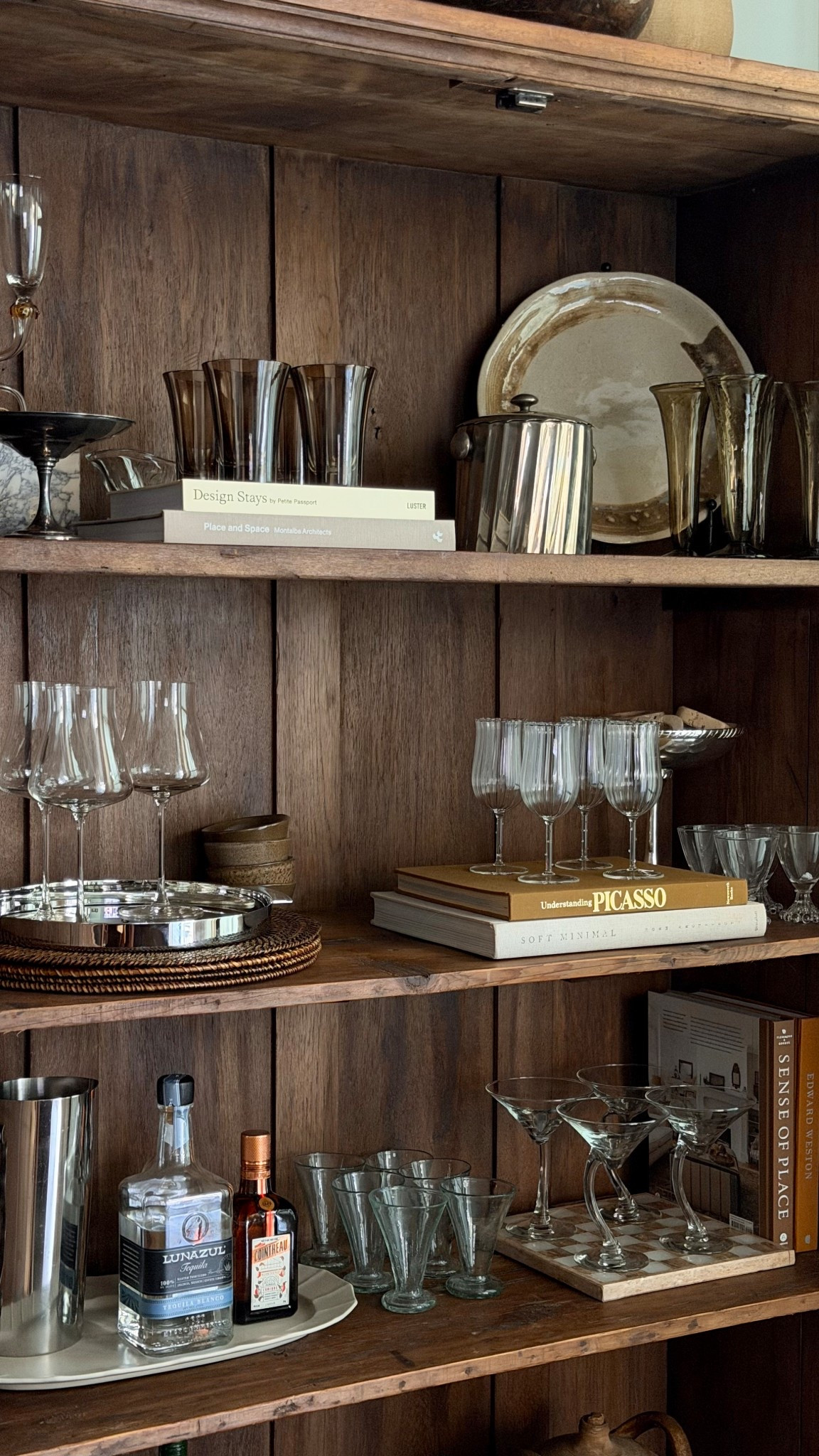 dining cabinet checkered tray: shop casa petalos serving plate at top and mini bowls: Zara home 

#LTKHome