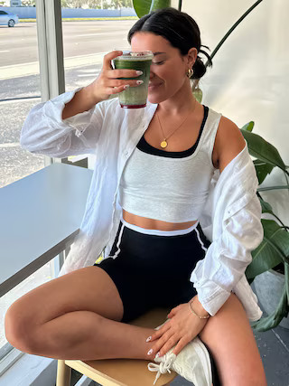 Signature Rib Square Neck Crop Tank | Athleta