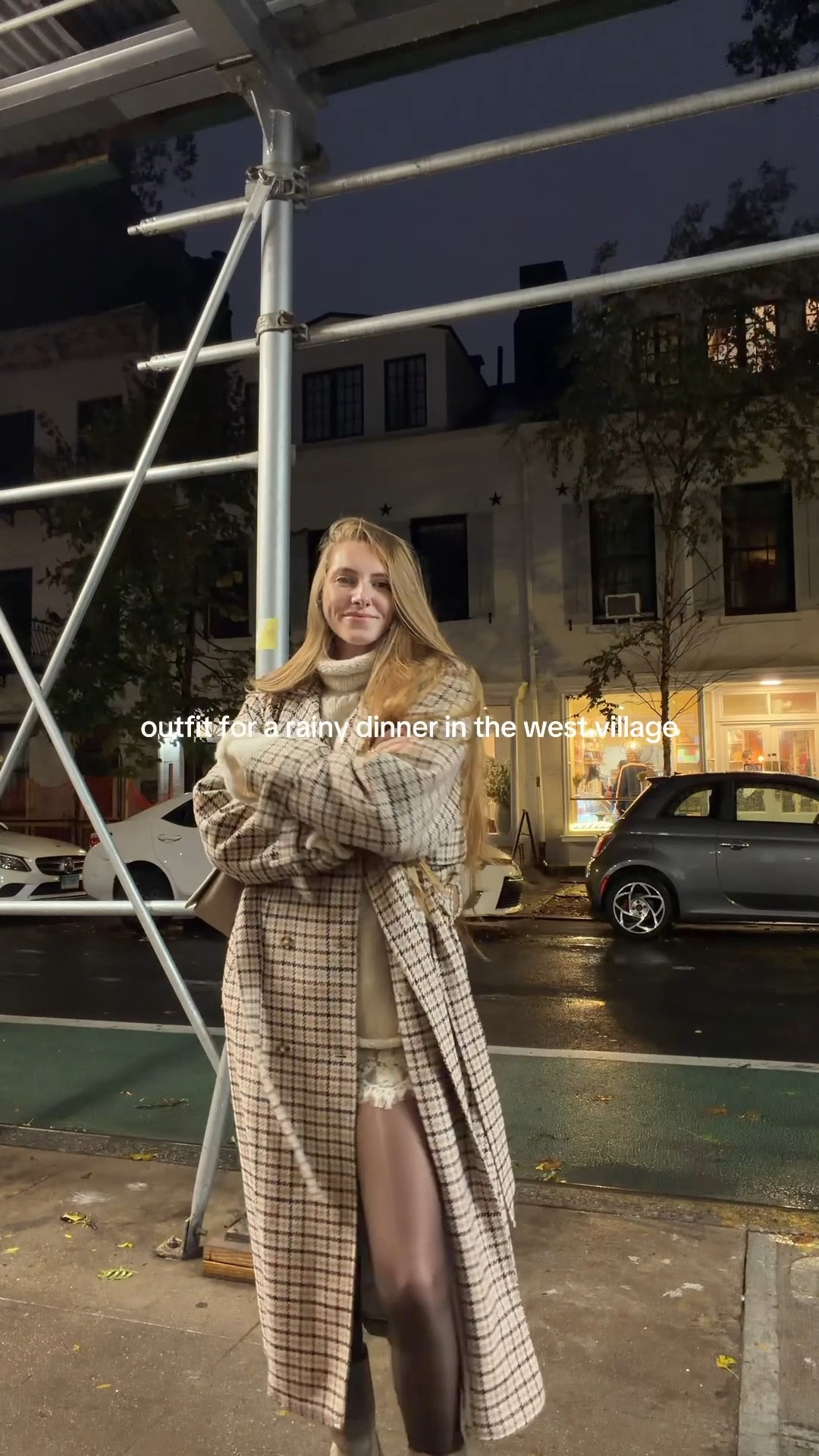 Rainy NYC dinner outfit featuring the best brown tights & Amazon silk lace shorts 😍 Sadly this coat is out of stock but I linked similar!!

#LTKStyleTip #LTKSeasonal