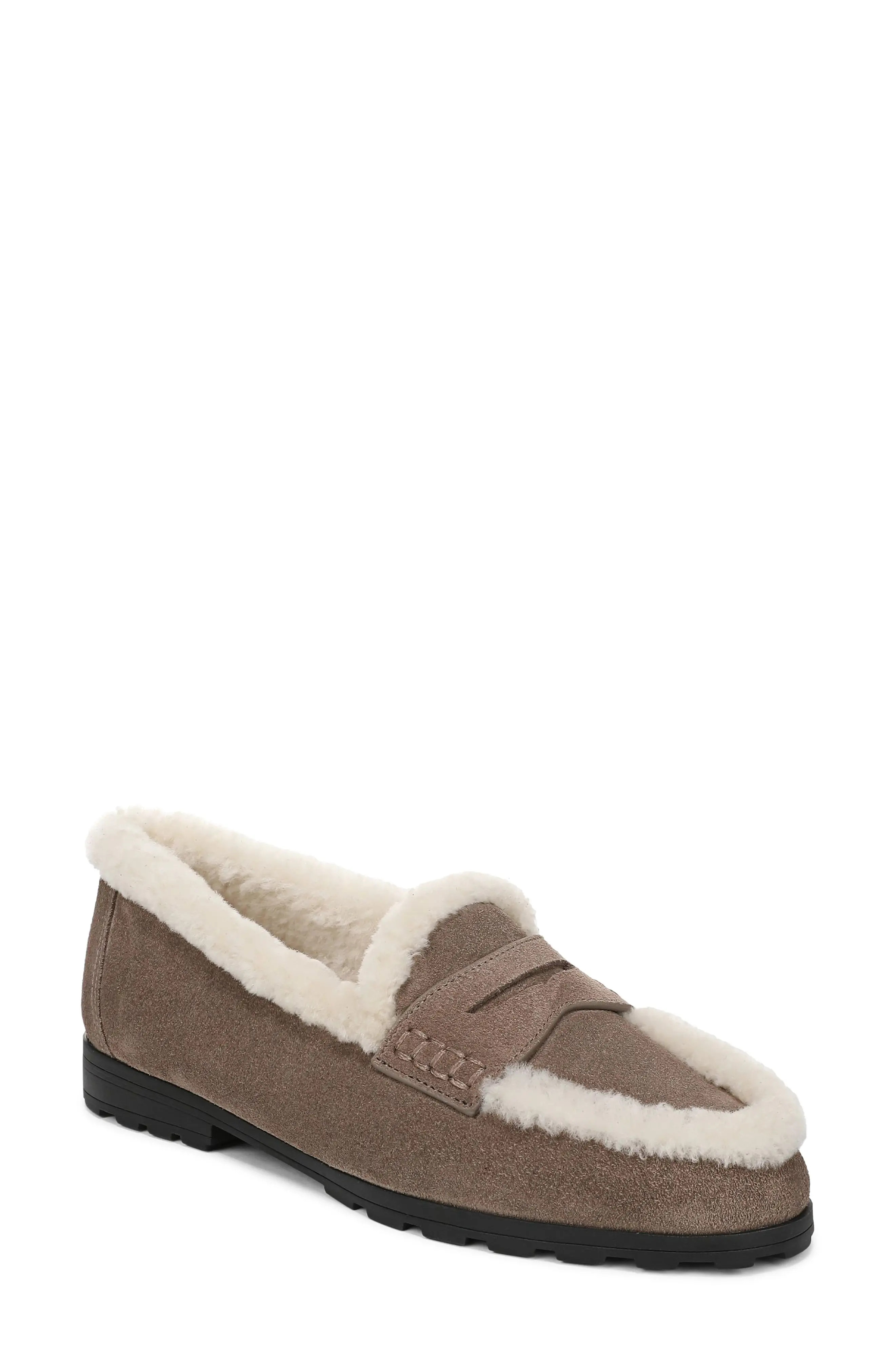 Veronica Beard Penny Lug Loafer with Genuine Shearling Trim (Women) | Nordstrom | Nordstrom