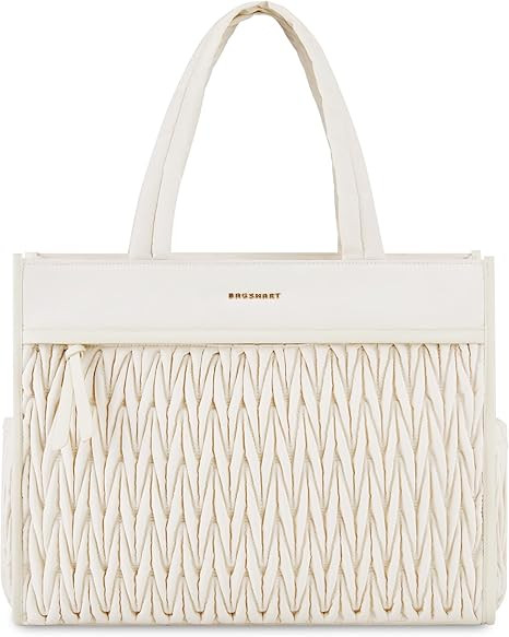 BAGSMART Tote Bag for Women, Large Shoulder HandBags with Zipper, Black Purses and Top Handles fo... | Amazon (US)