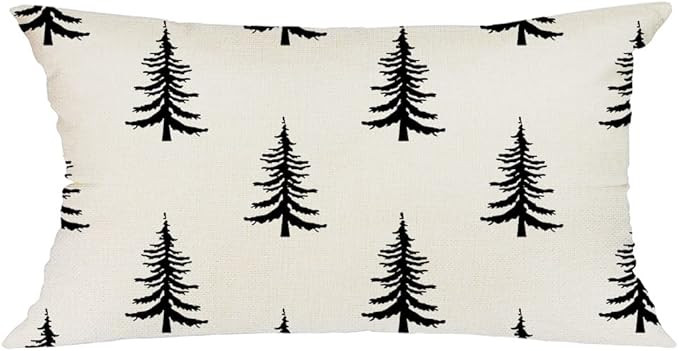 GEEORY Christmas Pillow Cover 12x20 for Christmas Decorations Chirstmas Tree Lumbar Pillow Cover ... | Amazon (US)