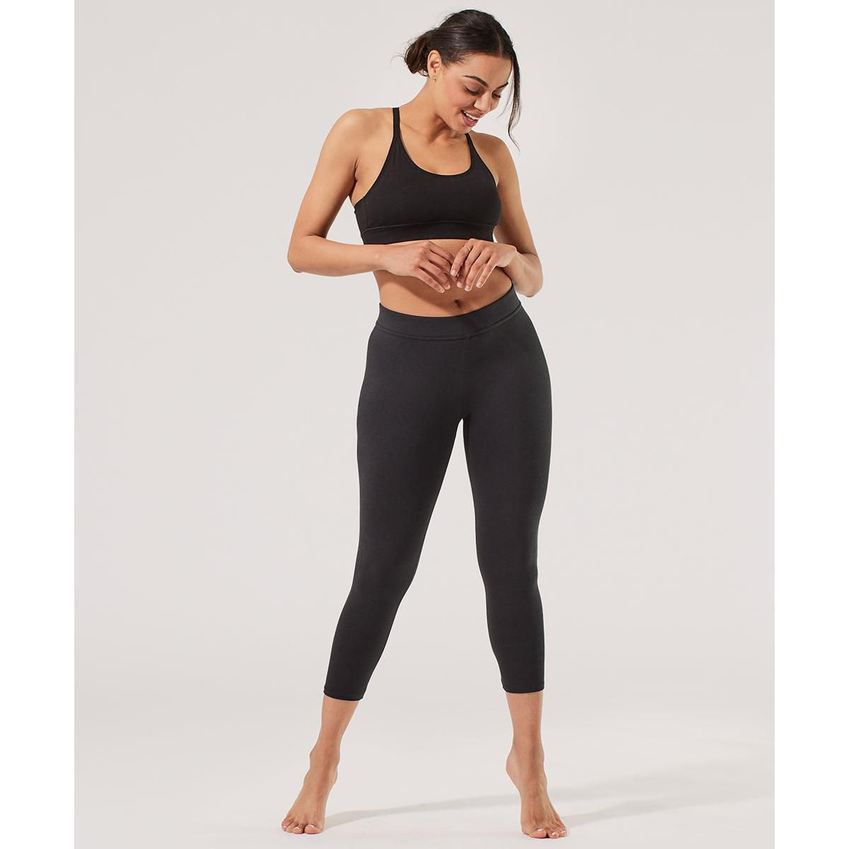 Pact Women's Everyday Cropped Legging Made with Organic Cotton black Small | Target