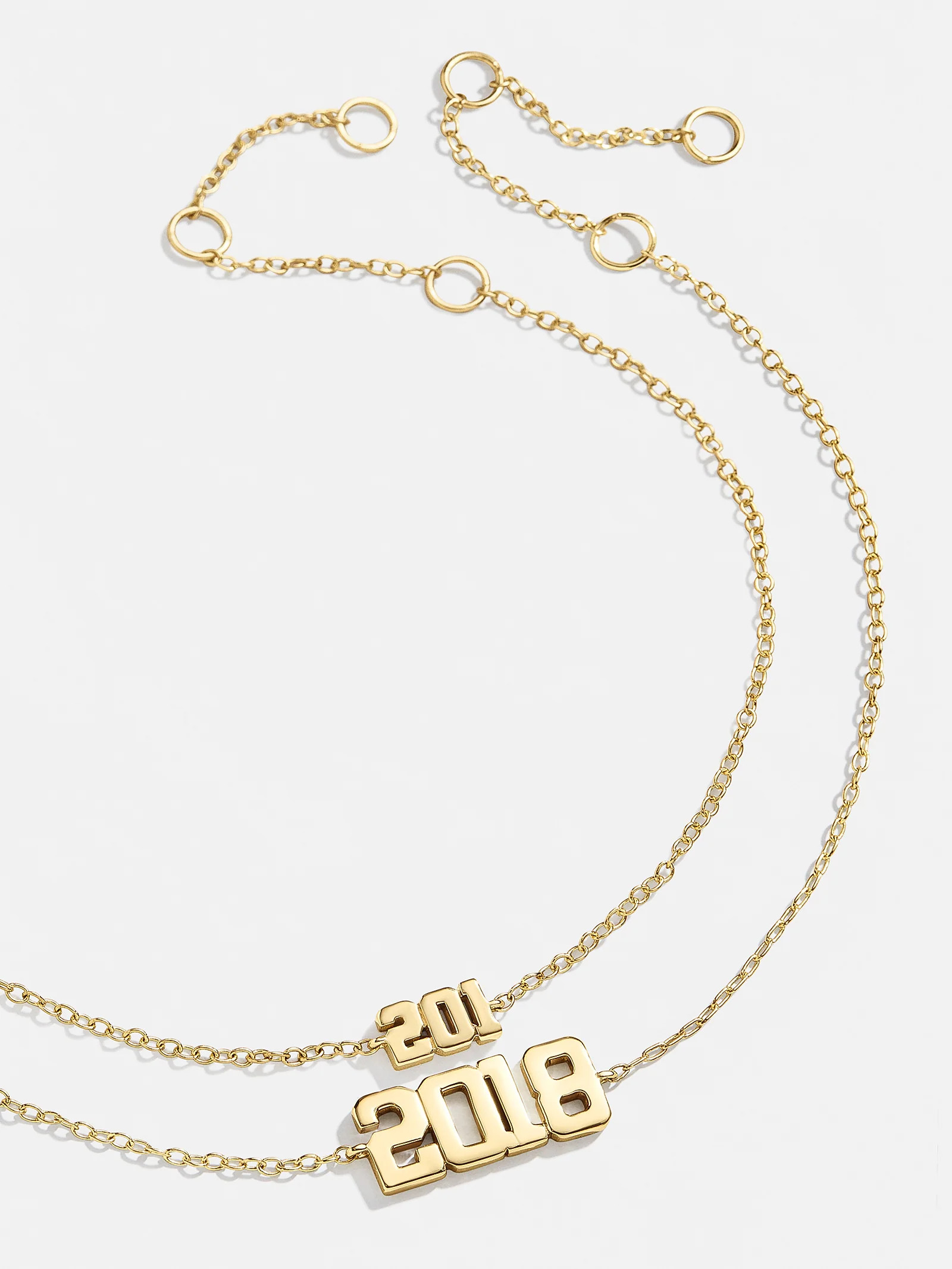 18K Gold Varsity Font Custom Number Bracelet - Varsity Font Numbers | BaubleBar