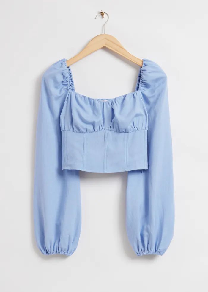 Fitted Smocked Back Corset Blouse | & Other Stories (EU + UK)