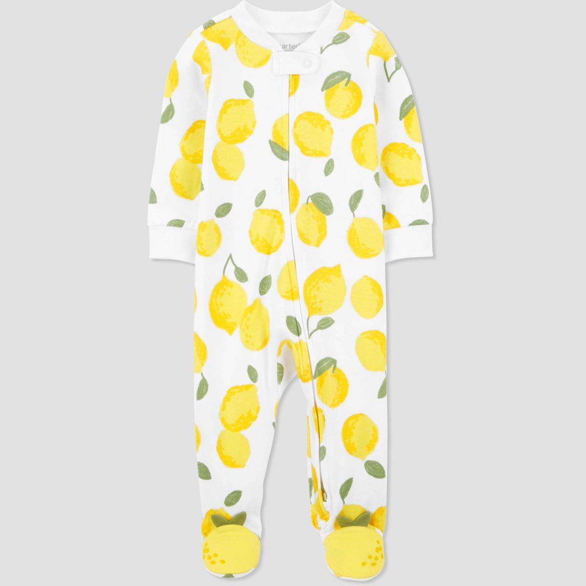 Carter's Just One You® Baby Girls' Lemon Footed Pajama - White/Yellow | Target