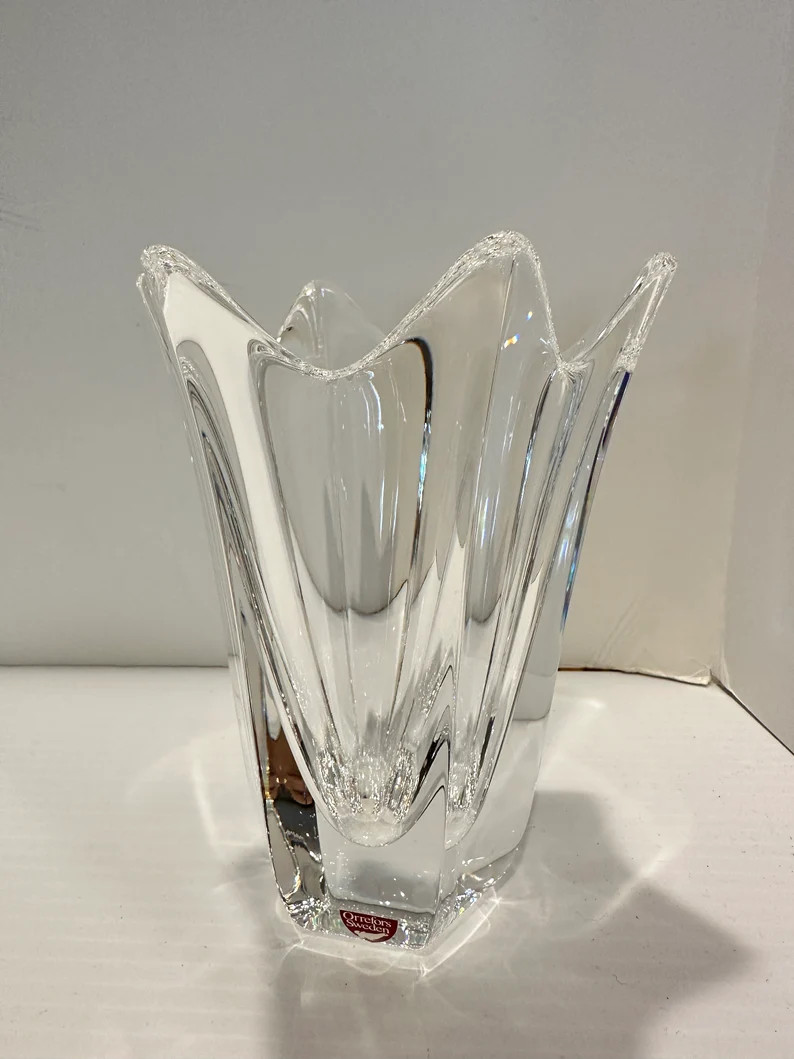Orrefors Sweden 6 Crystal Belle Tulip Shaped Vase Hand - Etsy | Etsy (US)