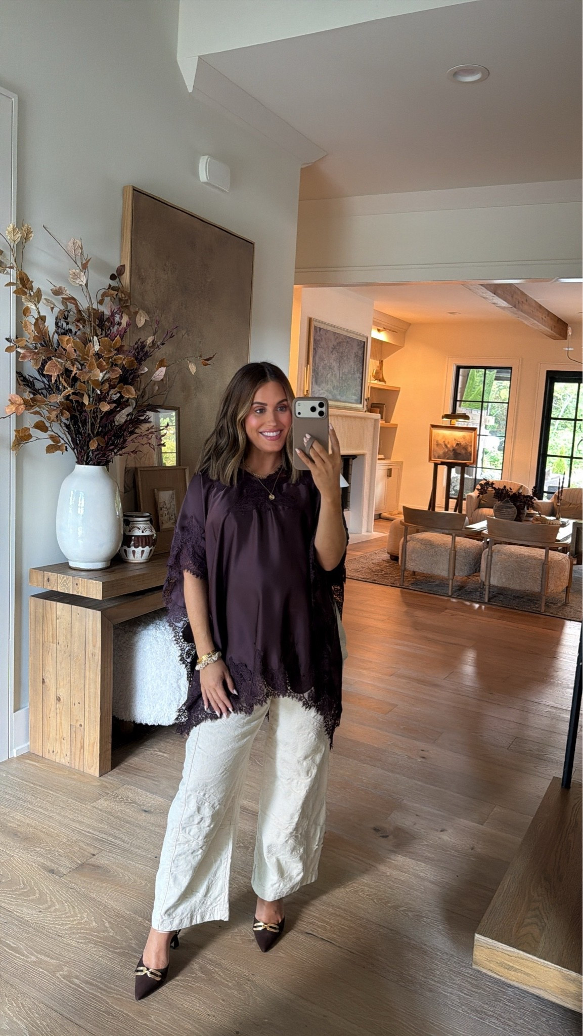Fall dressing with Anthropologie 🤎 Sharing some of my favorite looks for the season, including elevated looks and statement pieces for fall. In love with all rich tones, textures & trends for this season! 

Satin lace poncho is one size + wearing xs in pull-on barrel pants!

#LTKPetite #LTKSeasonal #LTKootd