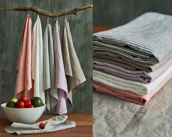 Linen tea towel, Natural linen dishclothes, Linen kitchen towel, Soft linen towel, Linen kitchen ... | Etsy (CAD)