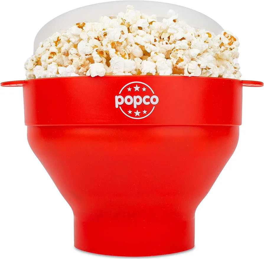 The Original Popco Silicone Popcorn Microwave Popper with Handles - Microwave Popcorn Bowl - Popc... | Amazon (US)