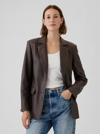 Vegan Leather Blazer | Gap (US)