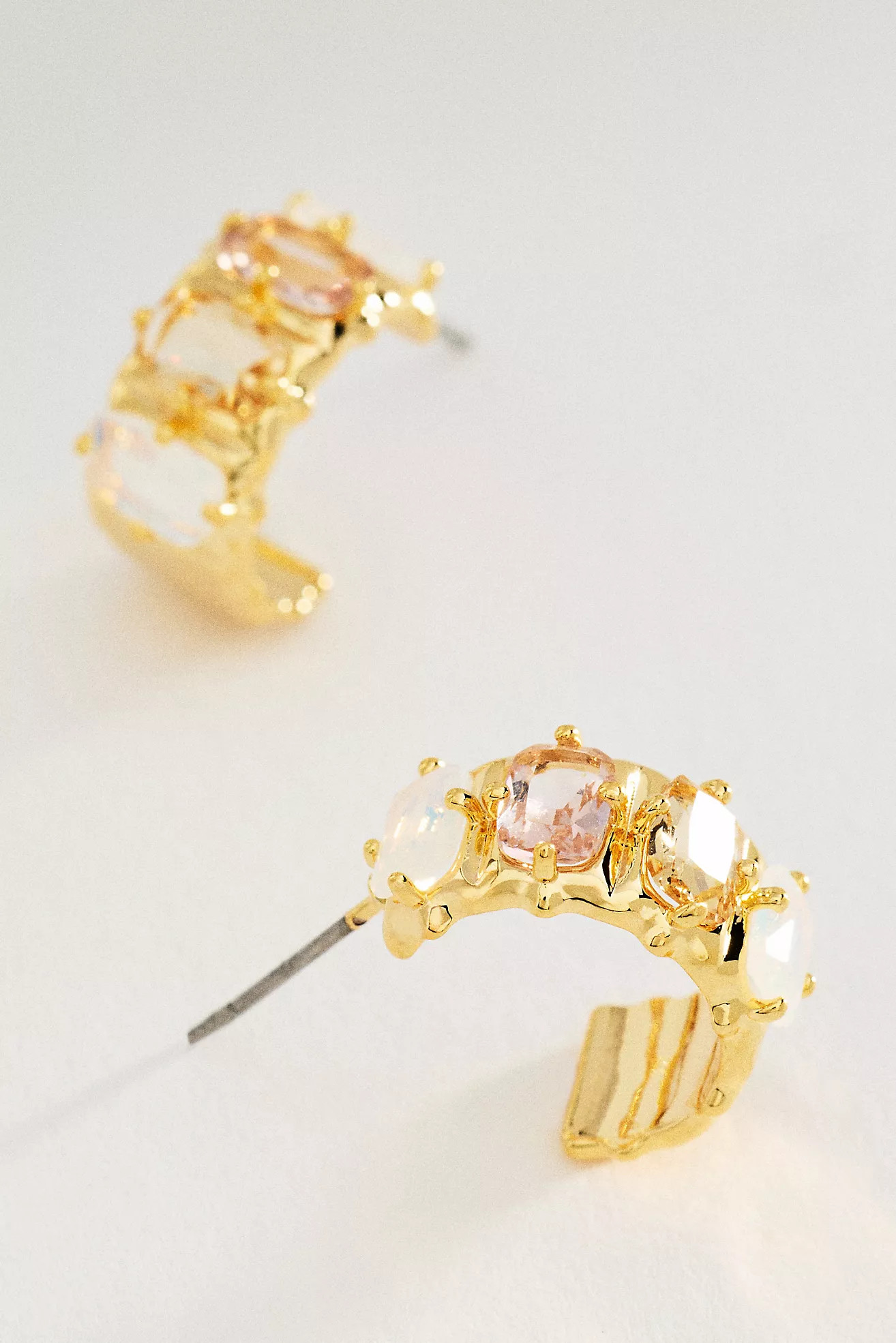 Crystal Baguette Huggie Hoop Earrings | Anthropologie (US)
