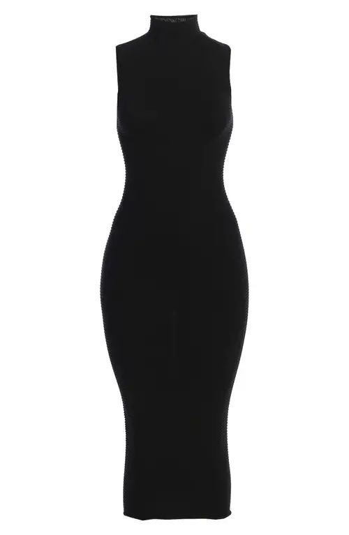 JLUXLABEL High Society Ribbed Body-Con Midi Sweater Dress in Black at Nordstrom, Size Small | Nordstrom