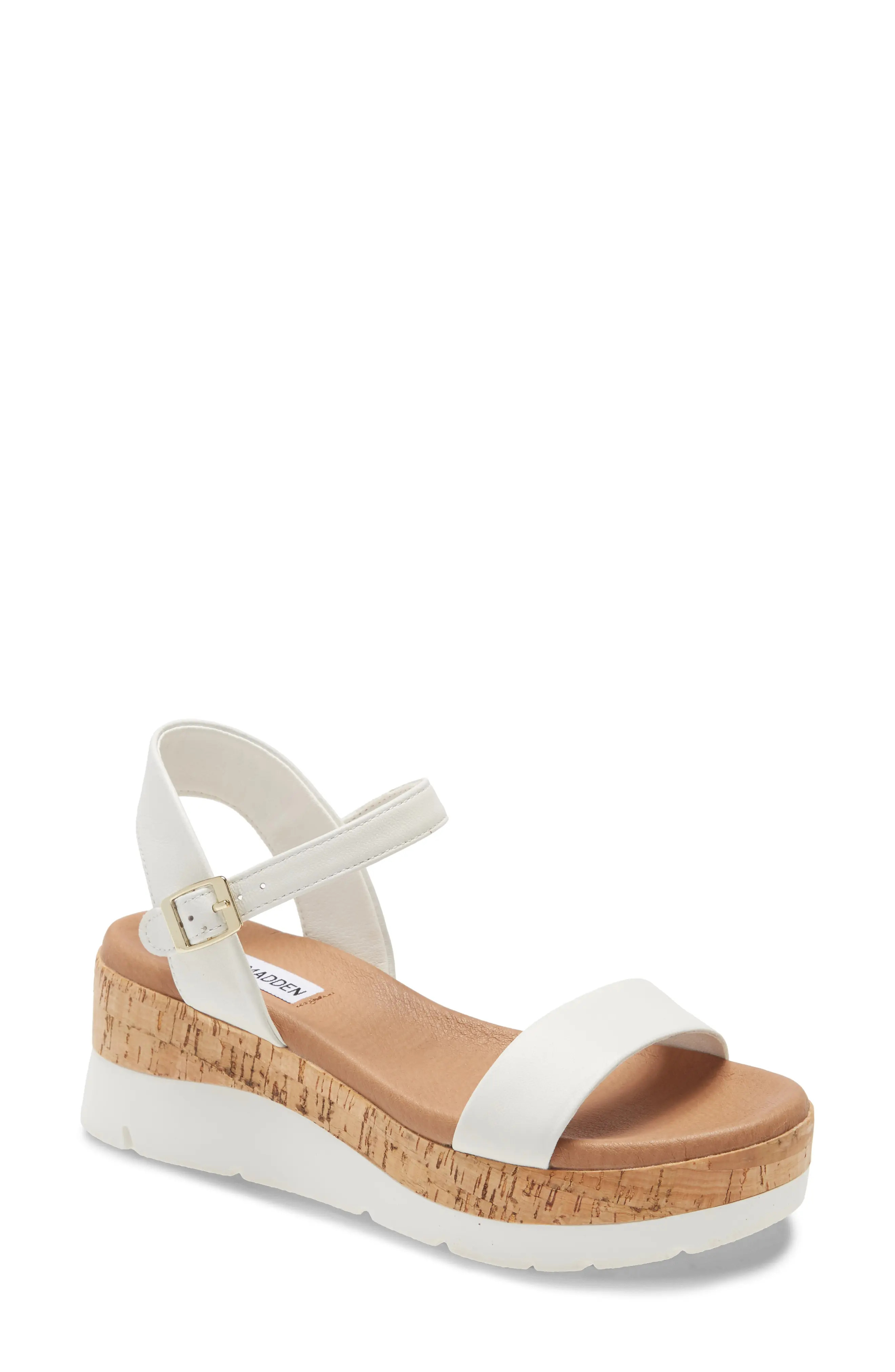 Women's Steve Madden Roselita Platform Sandal, Size 7.5 M - White | Nordstrom