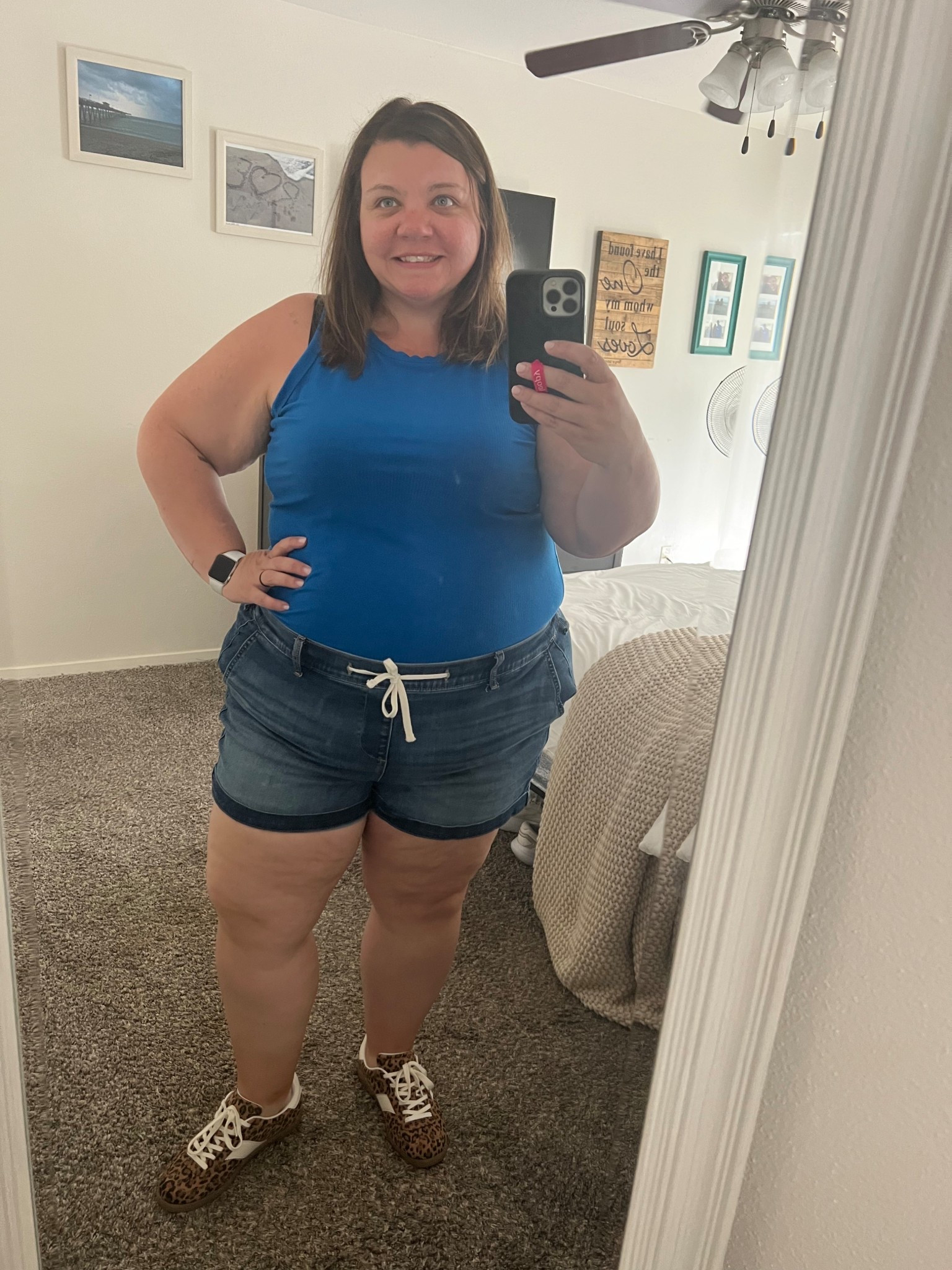 My shoes and the blue tank are sold out but attaching a similar ones! Fun weekend look! 

#LTKFindsUnder50 #LTKPlusSize