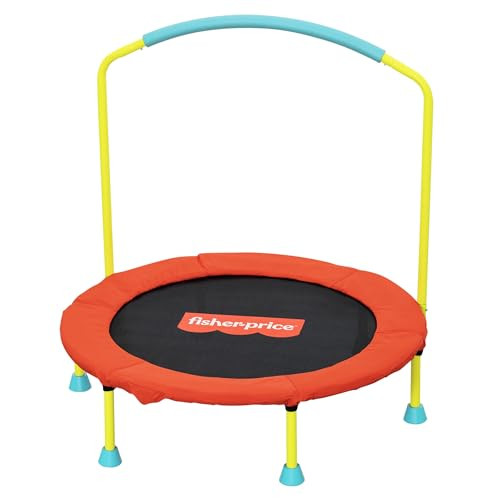 Fisher-Price 3-Foot Mini Trampoline, WonderJump 36-Inch Round Indoor Toddler Kids Trampoline with... | Amazon (US)
