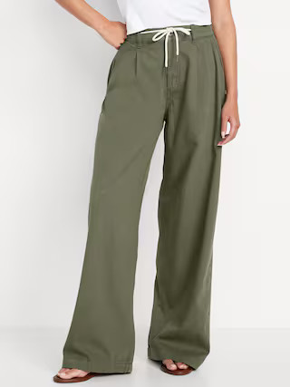 High-Waisted Super Wide-Leg Drapey Pants | Old Navy (US)