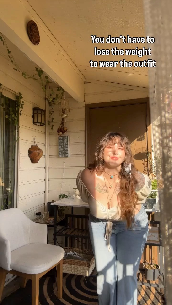 Your soft tummy is cute! Comment VIBES for outfit details 

#bohostyle #plussizeconfidence #loveyourbody #summerstyle