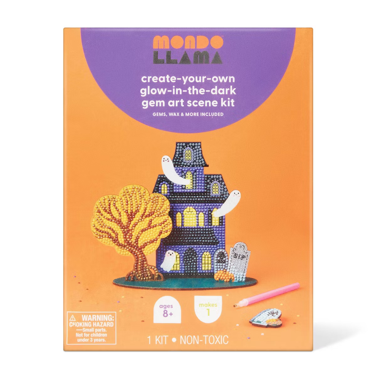 Halloween Craft Glow Haunted House Gem Art Scene Kit - Mondo Llama™ | Target