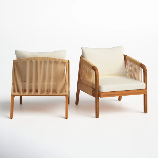 Hilary Patio Chair with Cushions (Set of 2) | Wayfair North America