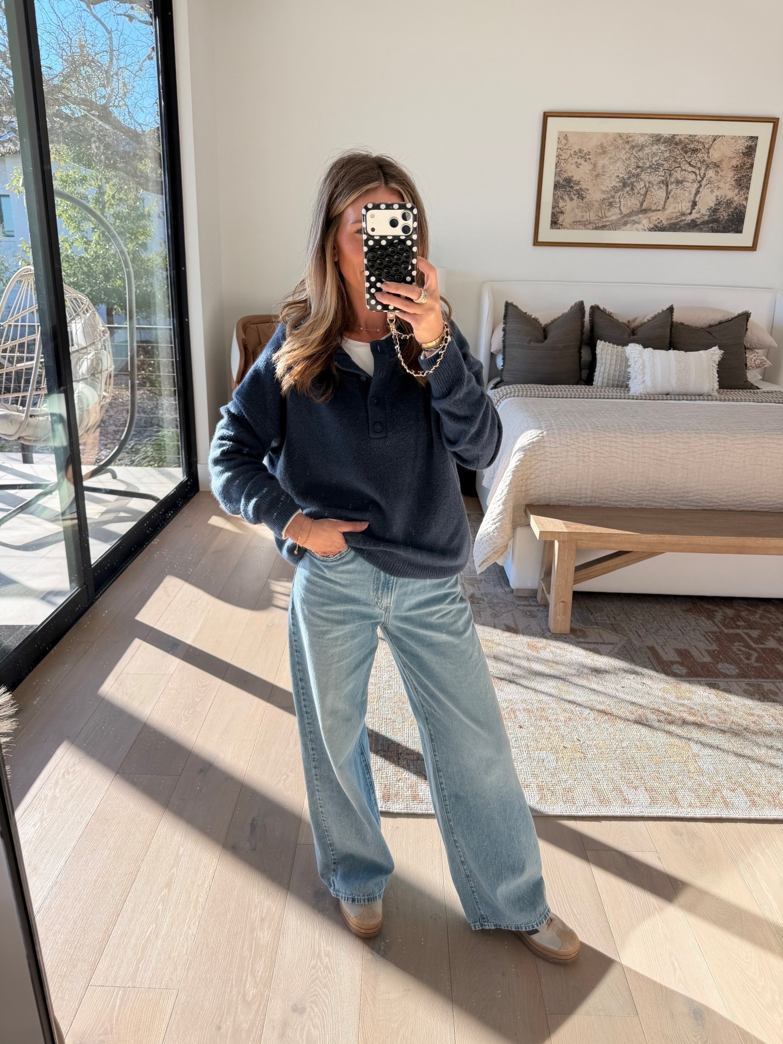 Headed to Laikyn’s soccer game! ⚽️ 
Levi cinch waist jeans size 26
Amazon long sleeve top
Henley sweatshirt from Abercrombie size small 
Adidas sneakers

#LTKmomlife #LTKOver40 #LTKootd