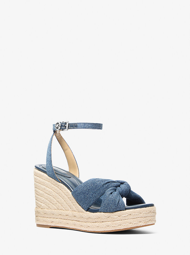 Elena Denim Wedge Sandal | Michael Kors US