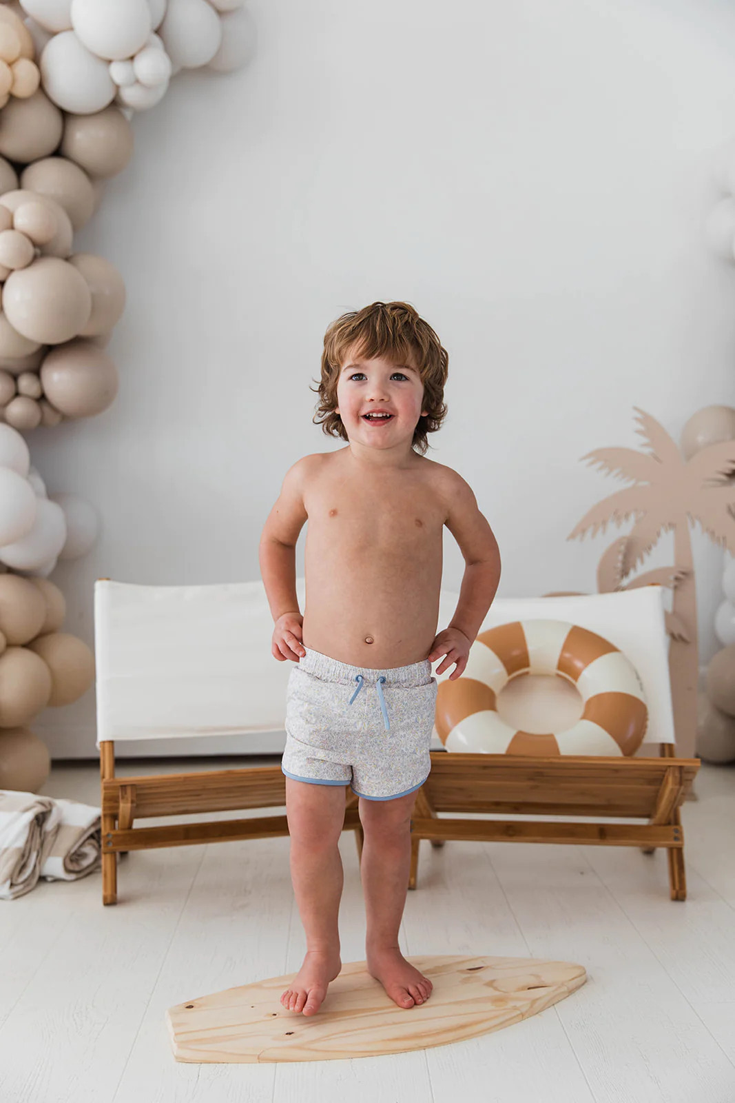 Seaside Short - Multi Floral | Boys Swimwear | Swim Trunks | Ollie's Day