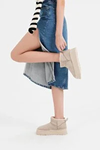 CZ London Stiefelette - Beige - Blockabsatz Fast ausverkauft | Trendyol DE