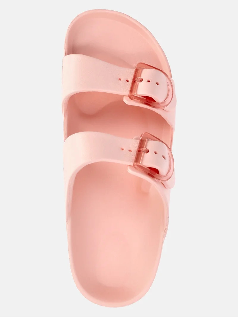 Time and Tru Women's Double Buckle Slide Sandals | Walmart (US)