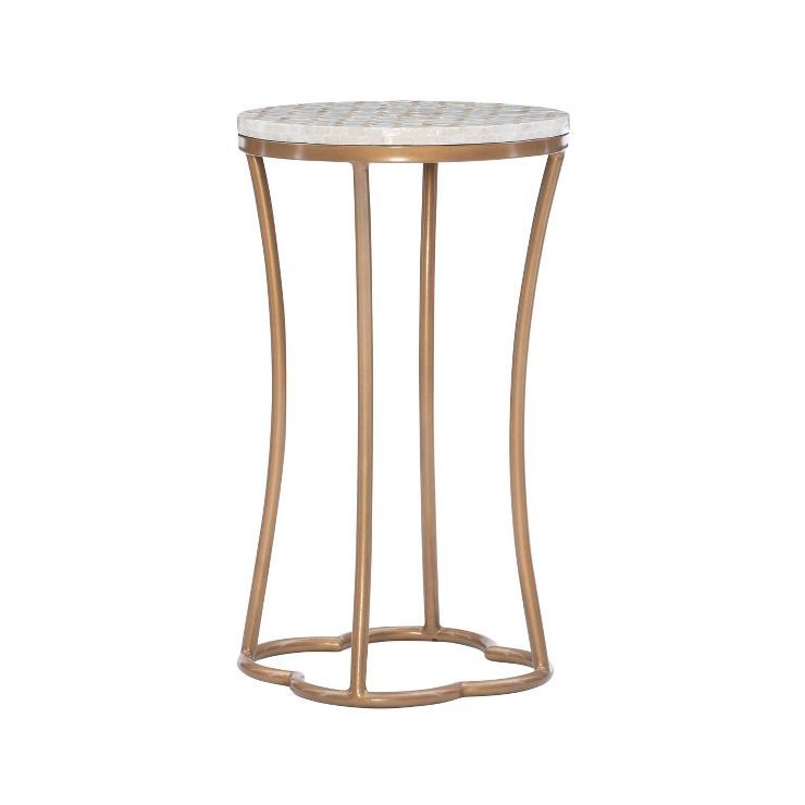 Prisca Accent Table Gold - Linon | Target