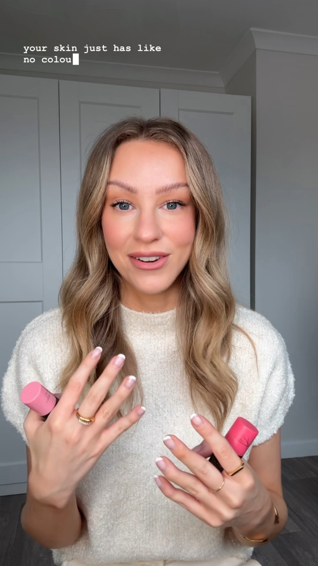 Spring blush 
NUDESTIX matte - bubba
NUDESTIX glow - I dew 

#LTKuk #LTKbeauty #LTKspring