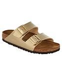 Birkenstock Arizona Gold Birko-Flor Sandal - Metallic - 8/8.5 | HSN