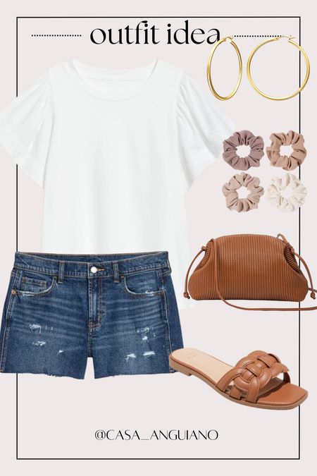 Casual Outfit from Old Navy

Women’s Fashion | Summer Fashion | Outfit Ideas | White T-Shirt | Ruffle Sleeves | Flutter Sleeves | Jean Shorts | Boyfriend Shorts | Cut-Off Shorts | Mid-Rise Shorts | Gold Earrings | Jewelry | Scrunchies | Crossbody Purse | Slides | Sandals 

#LTKstyletip #LTKSeasonal #LTKcurves