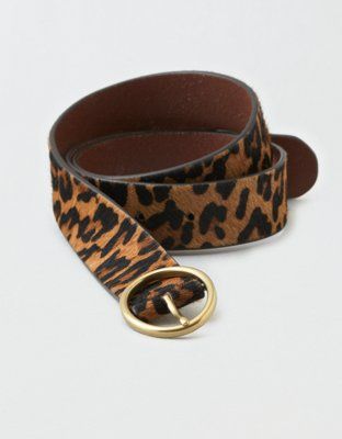 AEO Leopard Print Oval Belt | American Eagle Outfitters (US & CA)