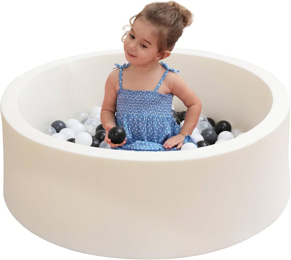 Baby Ball Pit Soft Round Memory Foam Ball Pits NOT Included Balls Indoor Outdoor Playpen for Babi... | Amazon (US)