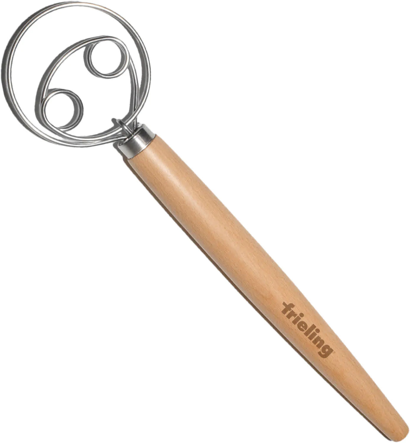 Frieling Wood and Stainless Batter and Dough Whisk for Mixing Bread Dough 13Inch Natural Stainless Steel | 3025 | Lowe's