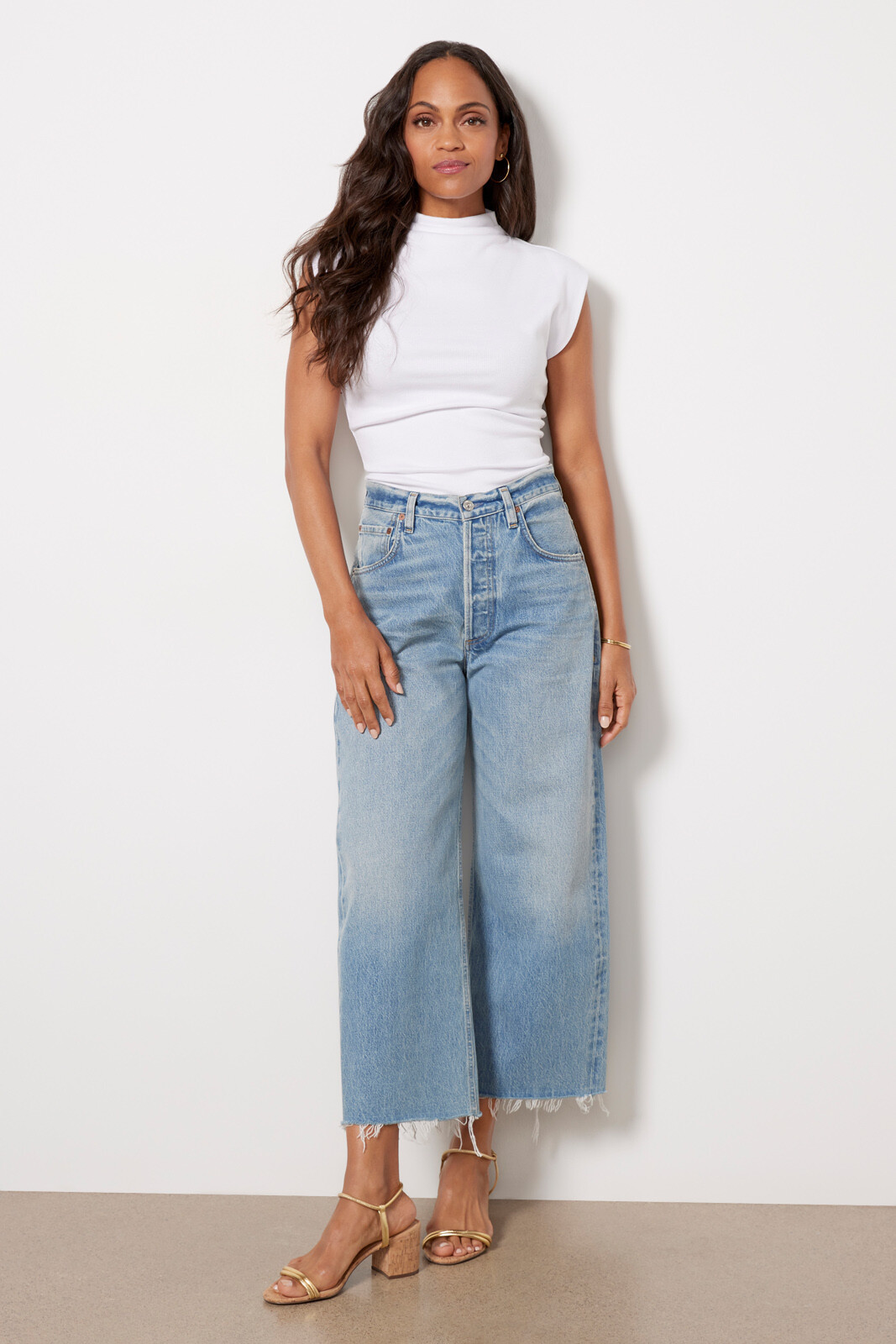 Ayla Raw Hem Crop | Evereve