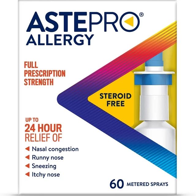 Astepro Allergy Medicine, Steroid Free Antihistamine Nasal Spray, 60 Metered Sprays | Walmart (US)