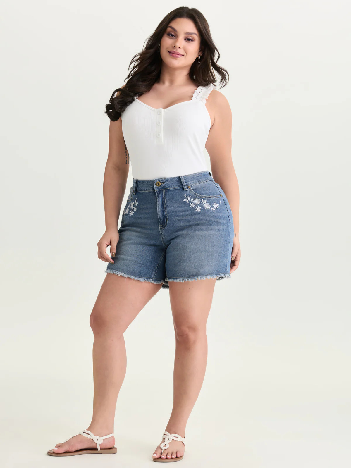 No Gap Waist Skinny-Fit Denim Shorts | Bloomchic