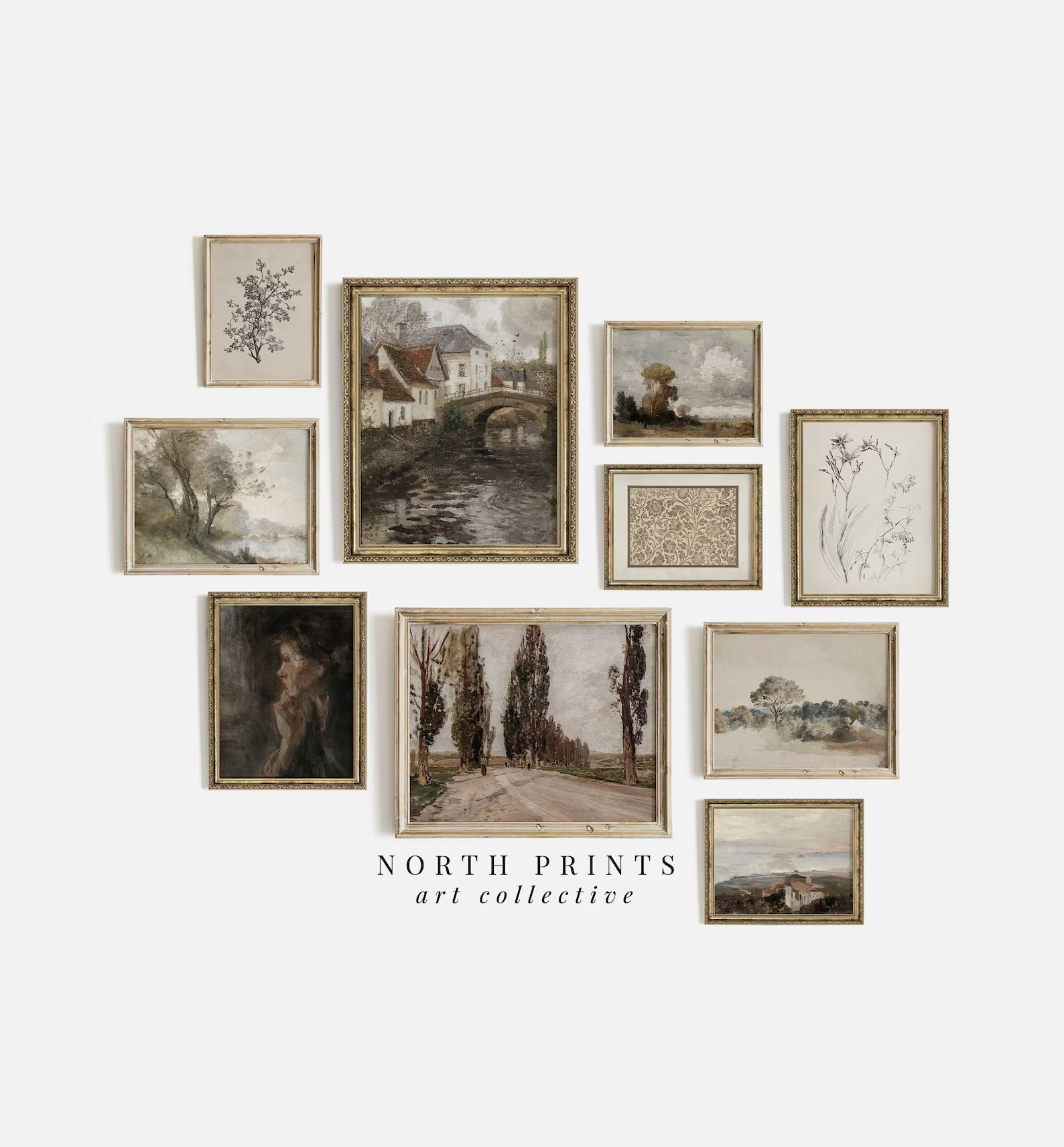 Moody Rustic Gallery Wall Art PRINTABLE Set of 10 Vintage - Etsy Canada | Etsy (CAD)