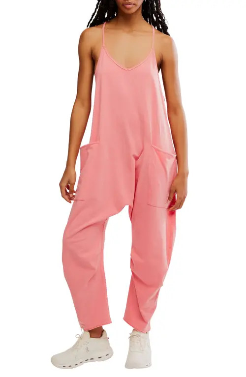Free People FP Movement Hot Shot Jumpsuit in Hibiscus at Nordstrom, Size Medium | Nordstrom
