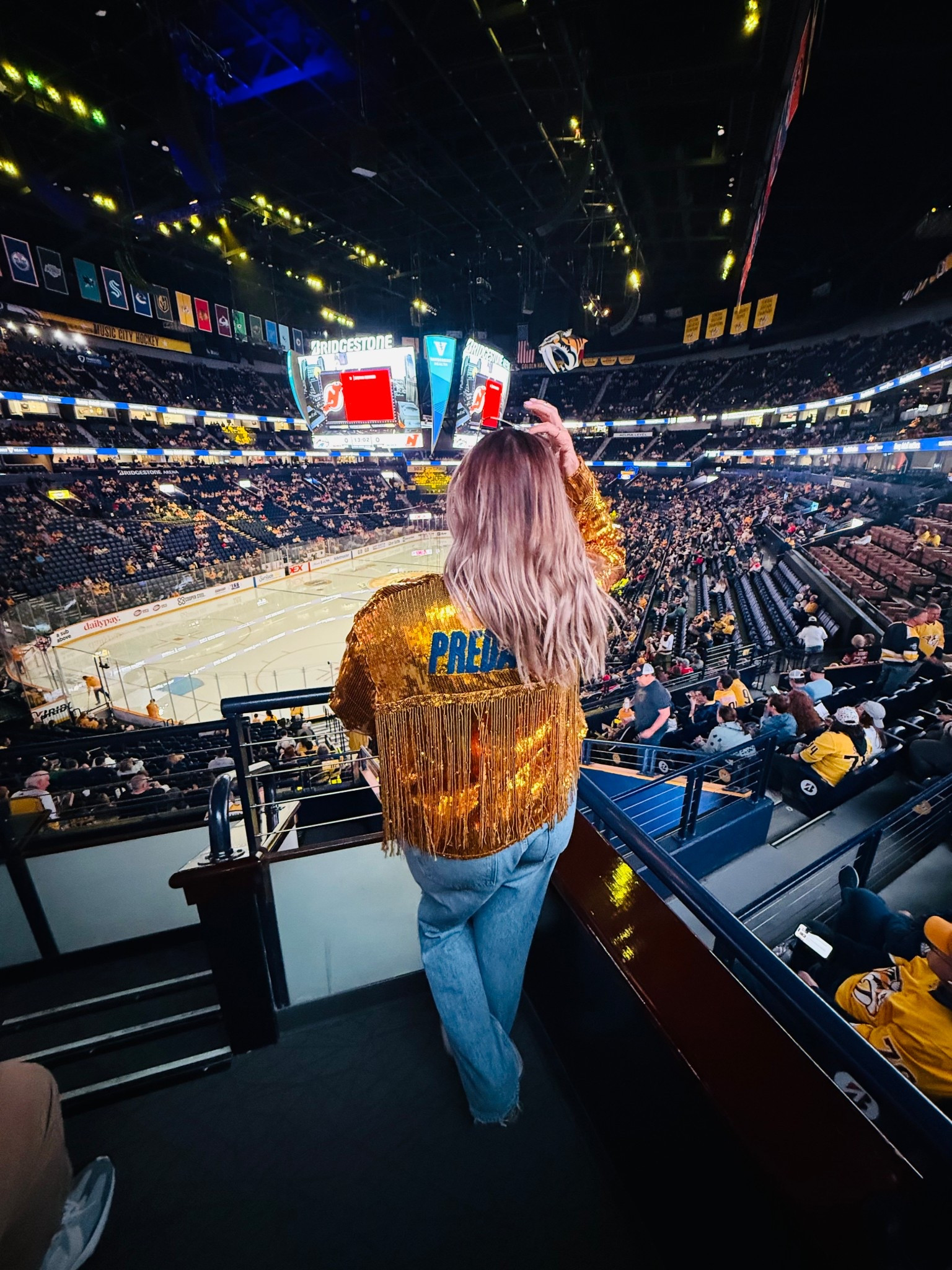 Nashville Predators game 
Size large in jacket 

#LTKgrwm #LTKootd #LTKMidsize