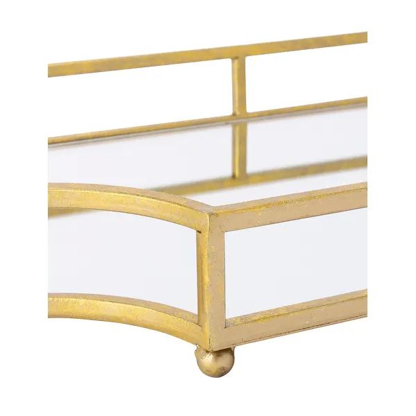 Kate and Laurel Ciel Mirrored Decorative Tray - 19x13x3 - Gold | Bed Bath & Beyond