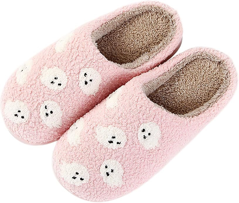 Halloween Pumpkin Slippers for Womens Mens Plush Warm Spooky Lantern Pumpkin Slippers House Shoes | Amazon (US)