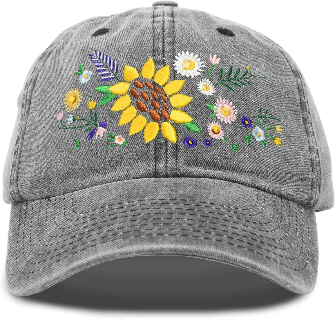 DALIX Floral Bouquet Hat Womens Premium Baseball Cap Washed | Amazon (US)