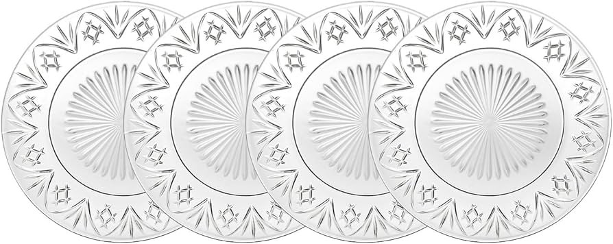 Godinger Dublin Salad Plates, Appetizer Plates, Dessert Dishes, Serving Dishes, 7.5in - Set Of 4 | Amazon (US)