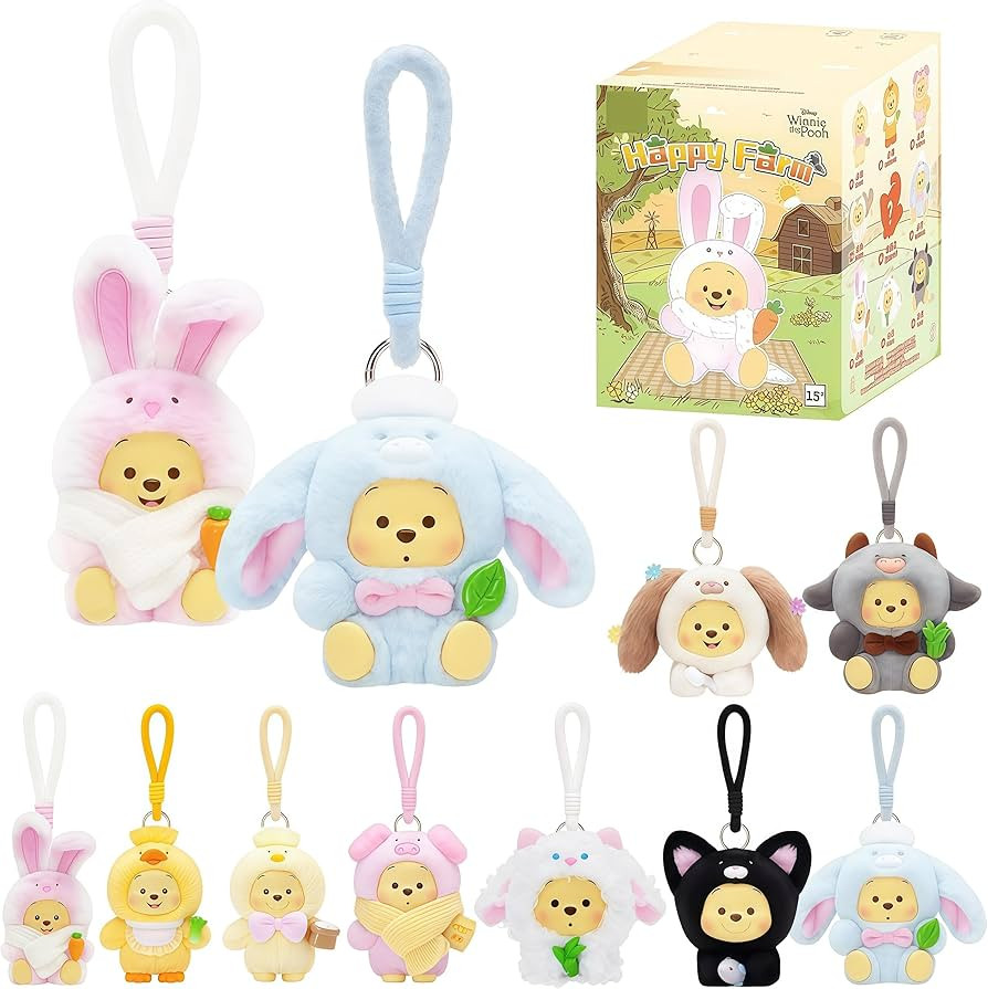 MINISO Disney Winnie The Pooh Farm Animal Series Blind Box Desktop Ornament/Hanging Ornament Winn... | Amazon (US)
