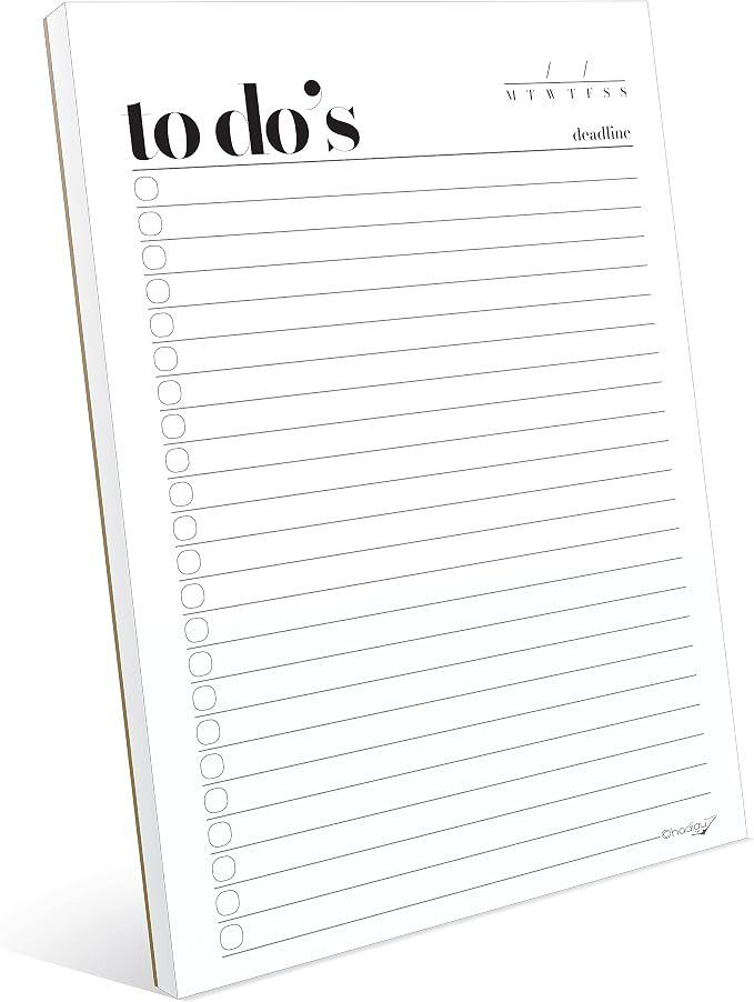 To Do List Notepad A5 Size (8.3"x5.8") Premium Thick Paper With Cardboard Back Support, Undated D... | Amazon (US)